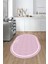 Dijital Baskılı Kaymaz Yıkanabilir Sade Çerçeveli Oval Mutfak Halısı, O-Mutfak-06-Pembe, 3