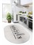Dijital Baskılı Yıkanabilir Kaymaz Kitchen Yazılı Modern Oval Mutfak Halısı, O-Mutfak-04-Krem, 1