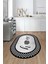 Dijital Baskılı Kaymaz Yıkanabilir Home Yazılı Oval Mutfak Halısı, O-Mutfak-12-Siyah, 2
