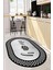 Dijital Baskılı Kaymaz Yıkanabilir Home Yazılı Oval Mutfak Halısı, O-Mutfak-12-Siyah, 4