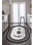 Dijital Baskılı Kaymaz Yıkanabilir Home Yazılı Oval Mutfak Halısı, O-Mutfak-12-Siyah, 5