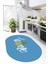 Home Yazılı Ananas Desenli Yıkanabilir Kaymaz Oval Mutfak Halısı, O-Mutfak-31-Mavi, 4