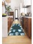 Dijital Baskılı Kaymaz Taban Renkli Fincanlar Mutfak Halısı, Mutfak-26-Mavi, 4