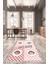 Lets Cook Yazılı Yıkanabilir Kaymaz Taban Modern Mutfak Halısı, Mutfak-36-Pembe, 1