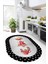 Dijital Baskılı Yıkanabilir Kaymaz Fincan Çiçek Desenli Oval Mutfak Halısı, O-Mutfak-01-Renkli, 1