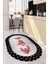 Dijital Baskılı Yıkanabilir Kaymaz Fincan Çiçek Desenli Oval Mutfak Halısı, O-Mutfak-01-Renkli, 5