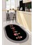 Dijital Baskılı Kaymaz Yıkanabilir Renkli Balık Desen Oval Mutfak Halısı, O-Mutfak-11-Antrasit, 4