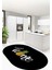 Home Yazılı Ananas Desenli Yıkanabilir Kaymaz Oval Mutfak Halısı, O-Mutfak-31-Siyah, 2