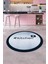 Dijital Yıkanabilir Kaymaz Kitchen Yazılı Çerçeveli Yuvarlak Mutfak Halısı, Y-Mutfak-02-Mavi, 4