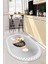 Aşçı Horoz Desenli Yıkanabilir Kaymaz Taban Oval Mutfak Halısı, O-Mutfak-08-Gri, 4