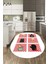 Dijital Baskılı Kaymaz Taban Yıkanabilir Renkli Modern Şık Oval Mutfak Halısı, O-Mutfak-43-Beyaz, 3