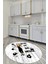 Dijital Baskılı Kaymaz Taban Yıkanabilir Renkli Desenli Yuvarlak Mutfak Halısı, Y-Mutfak-39-Beyaz, 2