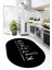 Dijital Baskılı Yıkanabilir Kaymaz Kitchen Yazılı Modern Oval Mutfak Halısı, O-Mutfak-04-Siyah, 1