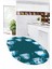 Dijital Baskılı Kaymaz Taban Renkli Fincanlar Oval Mutfak Halısı, O-Mutfak-26-Mavi, 4
