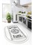 Dijital Baskılı Kaymaz Taban Yıkanabilir Renkli Modern Oval Mutfak Halısı, O-Mutfak-50-Beyaz, 2