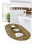 Tencere Ekmek Desenli Kaymaz Taban Yıkanabilir Oval Mutfak Halısı, O-Mutfak-45-Kahve, 1