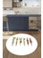 Etnik Motifli Modern Kaymaz Taban Yıkanabilir Yuvarlak Mutfak Halısı, Y-Mutfak-40-Beyaz, 5