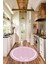 Dijital Baskılı Kaymaz Yıkanabilir Sade Çerçeveli Yuvarlak Mutfak Halısı, Y-Mutfak-06-Pembe, 1
