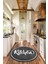 Kitchen Yazılı Çerçeveli Kaymaz Taban Yıkanabilir Yuvarlak Mutfak Halısı, Y-Mutfak-42-Antrasit, 3