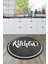Kitchen Yazılı Çerçeveli Kaymaz Taban Yıkanabilir Yuvarlak Mutfak Halısı, Y-Mutfak-42-Antrasit, 4
