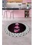 Dijital Yıkanabilir Kaymaz Fincan Çiçek Desenli Yuvarlak Mutfak Halısı, Y-Mutfak-01-Pembe, 4