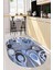3D Kaşık Baharat Temalı Kaymaz Taban Yıkanabilir Oval Mutfak Halısı, O-Mutfak-29-Mavi, 1