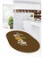 Home Yazılı Ananas Desenli Yıkanabilir Kaymaz Oval Mutfak Halısı, O-Mutfak-31-Kahve, 3