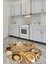 3D Kaşık Baharat Temalı Kaymaz Taban Yıkanabilir Yuvarlak Mutfak Halısı, Y-Mutfak-29-Kahve, 4