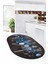 Baharat Temalı Kaymaz Taban Yıkanabilir Modern Oval Mutfak Halısı, O-Mutfak-33-Mavi, 3