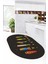 Etnik Motifli Modern Kaymaz Taban Yıkanabilir Oval Mutfak Halısı, O-Mutfak-40-Antrasit, 2