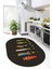 Etnik Motifli Modern Kaymaz Taban Yıkanabilir Oval Mutfak Halısı, O-Mutfak-40-Antrasit, 3