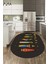 Etnik Motifli Modern Kaymaz Taban Yıkanabilir Oval Mutfak Halısı, O-Mutfak-40-Antrasit, 4