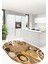 3D Kaşık Baharat Temalı Kaymaz Taban Yıkanabilir Oval Mutfak Halısı, O-Mutfak-29-Kahve, 3