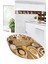 3D Kaşık Baharat Temalı Kaymaz Taban Yıkanabilir Oval Mutfak Halısı, O-Mutfak-29-Kahve, 4