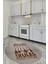 Kitchen Rules Yazılı Kaşık Desen Yıkanabilir Yuvarlak Mutfak Halısı, Y-Mutfak-47-Kahve, 1