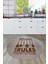 Kitchen Rules Yazılı Kaşık Desen Yıkanabilir Yuvarlak Mutfak Halısı, Y-Mutfak-47-Kahve, 3