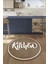 Kitchen Yazılı Çerçeveli Kaymaz Taban Yıkanabilir Yuvarlak Mutfak Halısı, Y-Mutfak-42-Kahve, 5