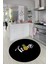Home Yazılı Ananas Desenli Yıkanabilir Kaymaz Yuvarlak Mutfak Halısı, Y-Mutfak-31-Siyah, 2