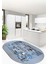 Dijital Baskılı Kaymaz Taban Yıkanabilir Modern Oval Mutfak Halısı, O-Mutfak-17-Mavi, 5