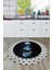 Dijital Yıkanabilir Kaymaz Fincan Çiçek Desenli Yuvarlak Mutfak Halısı, Y-Mutfak-01-Mavi, 2