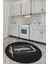 Kitchen Yazılı Merdane Desenli Yıkanabilir Yuvarlak Mutfak Halısı, Y-Mutfak-28-Antrasit, 4