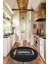 Kitchen Yazılı Merdane Desenli Yıkanabilir Yuvarlak Mutfak Halısı, Y-Mutfak-28-Antrasit, 5