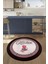 Dijital Kaymaz Taban Yıkanabilir Kitchen Yazılı Yuvarlak Mutfak Halısı, Y-Mutfak-48-Pembe, 4