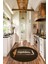 Kitchen Yazılı Merdane Desenli Yıkanabilir Yuvarlak Mutfak Halısı, Y-Mutfak-28-Kahve, 5