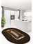 Kitchen Yazılı Merdane Desenli Yıkanabilir Oval Mutfak Halısı, O-Mutfak-28-Kahve, 3