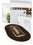 Kitchen Yazılı Merdane Desenli Yıkanabilir Oval Mutfak Halısı, O-Mutfak-28-Kahve, 4