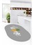 Home Yazılı Ananas Desenli Yıkanabilir Kaymaz Oval Mutfak Halısı, O-Mutfak-31-Gri, 3