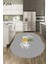 Home Yazılı Ananas Desenli Yıkanabilir Kaymaz Oval Mutfak Halısı, O-Mutfak-31-Gri, 5