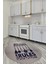 Kitchen Rules Yazılı Kaşık Desen Yıkanabilir Yuvarlak Mutfak Halısı, Y-Mutfak-47-Lacivert, 1