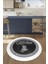 Dijital Kaymaz Taban Yıkanabilir Kitchen Yazılı Yuvarlak Mutfak Halısı, Y-Mutfak-48-Antrasit, 4